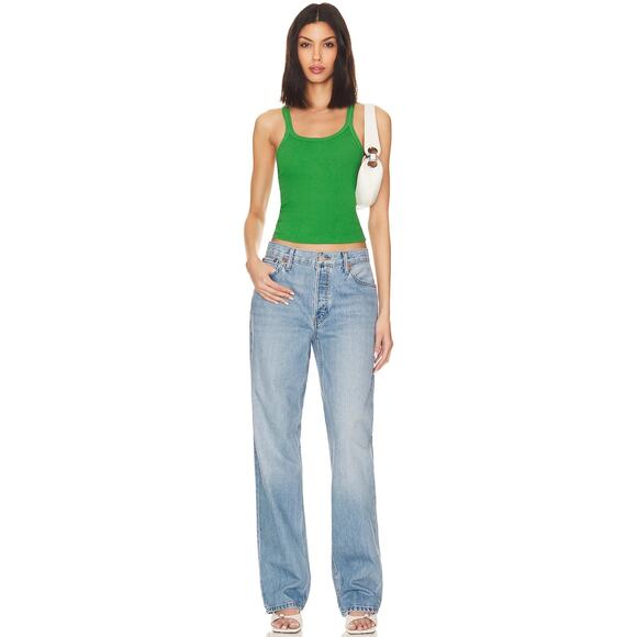 NEW Re/Done Loose Long Straight Leg High Waisted Jean in Wasted Indigo 25 - Picture 1 of 16